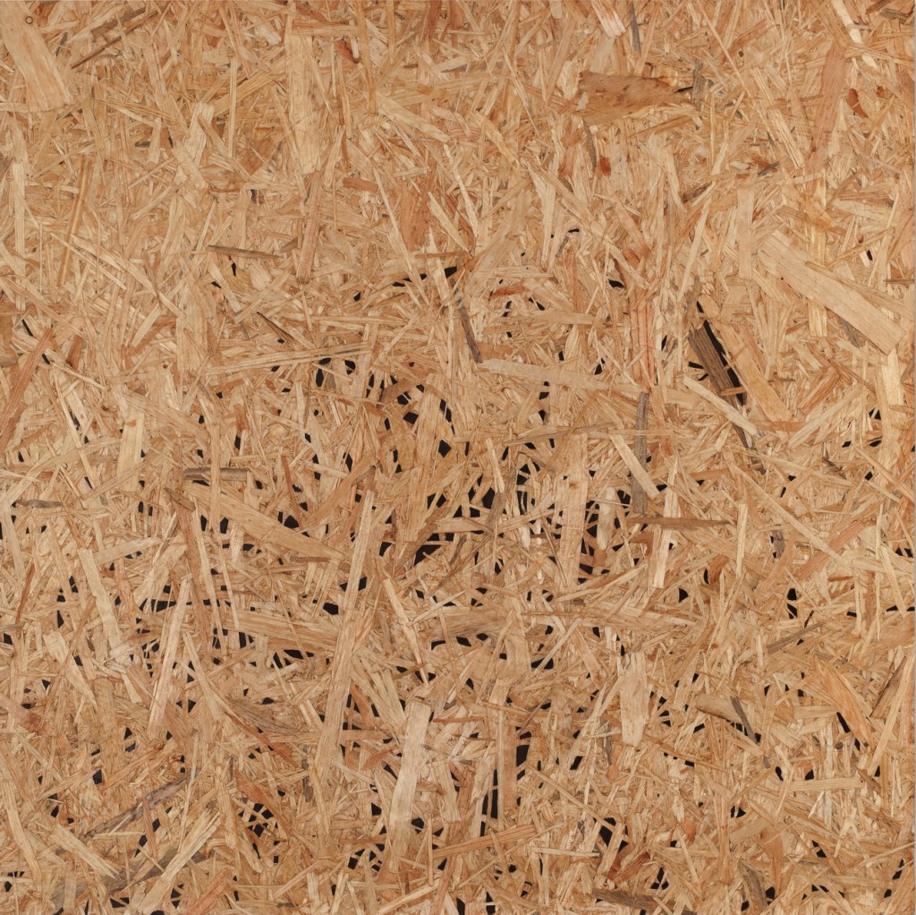 o.T., 2016, Intarsien in Gronspanplatte, 65 x 65 cm | detail (untitled, 2016, inlays in OSB, 65 x 65 cm)