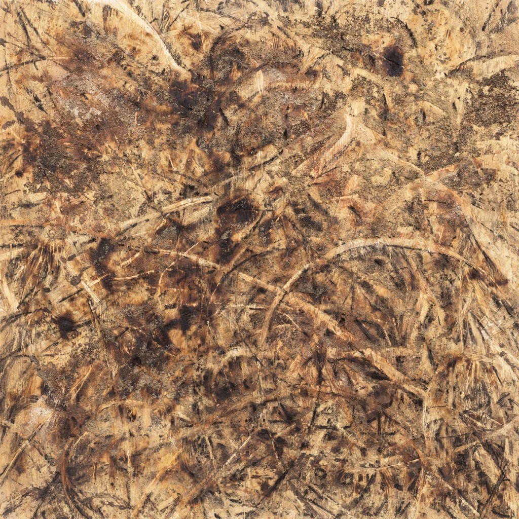 o.T., 2013, Mischtechnik auf Grobspanplatte, 65 x 65 cm | untitled, 2013, mixed media on OSB, 65 x 65 cm